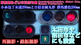 【信号機】群馬県みどり市笠懸町鹿 小糸包丁未遂格子レンズ250㎜と日信金属丸形 群馬濃色250㎜（再撮影）《更新済み》