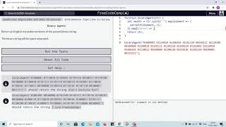 Challenge 17 - binary agents (Binary numbers to English sentence) - freecodecamp