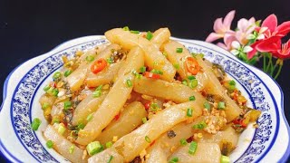 很多人都愛吃的魔芋，大廚教你特色做法，酸辣開胃又下飯，真解饞【小家廚記】