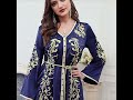 Muslim Elegant Embroidered Dresses Turkish Indian Abaya Arab Islamic Women Moroccan Kaftan Dresses