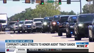 Funeral procession honors GBI Special Agent Tracy Sands