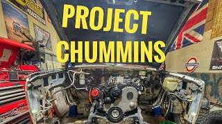 Building the Ultimate Squarebody Suburban - frame prep and Cummins 12v install!