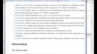 Day 21 - Ruby on Rails 3.2.8 - Authentication with the Devise Gem