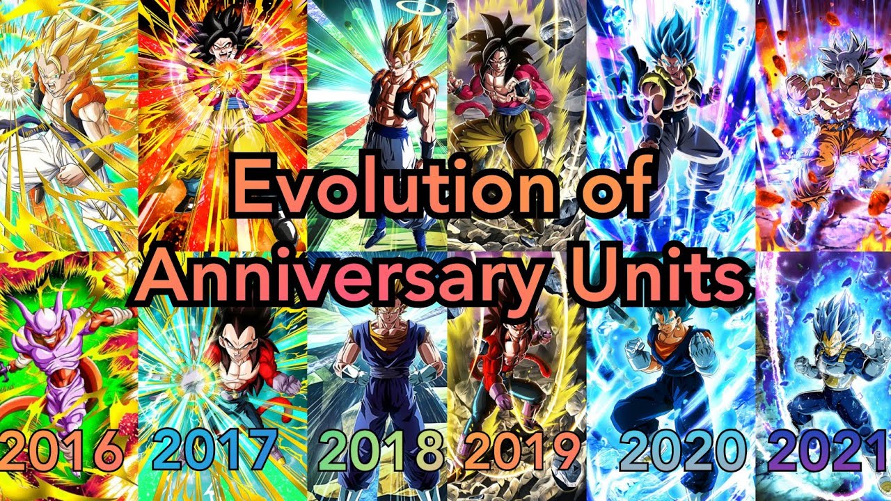 Evolution Of Anniversary Units In Dokkan Battle! (2016-2021) - YouTube