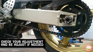 KAWASAKI ZX6R -CHAIN ADJUSTMENT (G1-2)