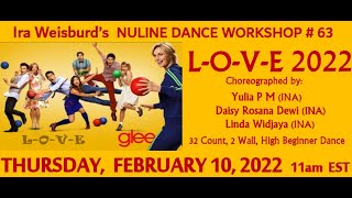 NULINE DANCE WORKSHOP #63:  L-O-V-E 2022 02.10.22  with Ira Weisburd