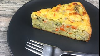 How To Make Vegetable Quiche  | One Bowl Vegetable Pie Recipe