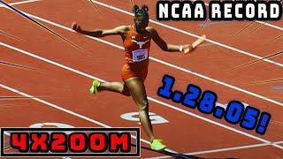[NCAA RECORD] #1 Women's 4x200m [Texas-Texas Relays]