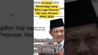 Isi Surat Kemendagri yang Bikin Lega Honorer Tak Lolos Formasi PPPK 2024. #honorer #beritaterkini