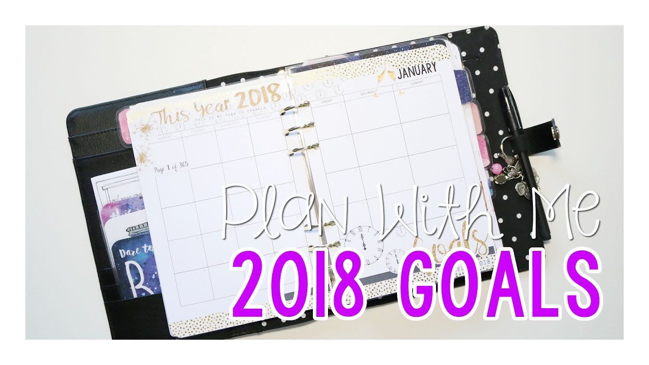 Plan With Me 2018 Goals Large Kikki K Planner Youtube