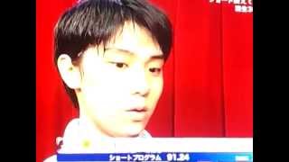 世界フィギュアスケート選手権2014　SP3位　羽生結弦　演技後インタビュー (Yuzuru Hanyu)