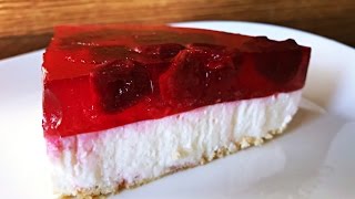 ალუბლის ჩიზქეიქი - ცხობის გარეშე \ Cherry Cheesecake -no baking | EasyCooking