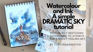 How to Paint A Stormy Sky - An Urban Sketch Tutorial - Watercolour and Ink