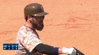 LAD@SD: Norris doubles to the gap to plate Kemp