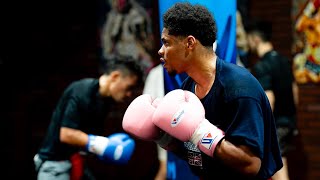 CAMP UPDATE: SHAKUR STEVENSON BRINGS THE STARS TO THE GYM!! (FOOTAGE)