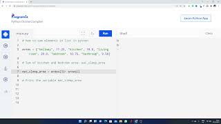how to sum elements in list in python