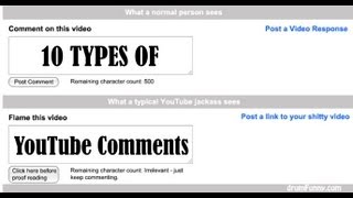 10 Types of YouTube Comments