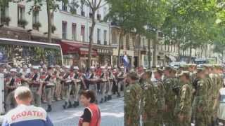La Légion Etrangère, place de la Madeleine,  détachement Croate, 14 juillet 2013