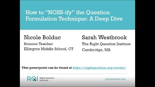 How To Ngss Ify The Question Formulation Technique A Deep Dive