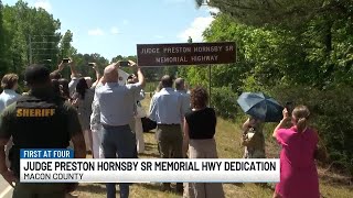 Dedication held for Judge Preston Hornsby Sr. Memorial Highway