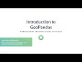 Python Tutorial: Introduction to GeoPandas
