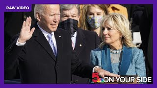 Joe Biden takes the oath of office as the 46th President of the United States in January 2021