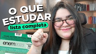 ✅ O QUE ESTUDAR PARA O ENEM (ATUALIZADO!)