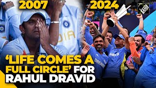 T20 WC: From gloomy face in 2007 WC to wild celebration in 2024, story of ‘The Wall’ Rahul Dravid