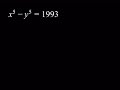 a quintic diophantine equation x^5 y^5=1993