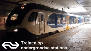 Treinen op alle ondergrondse stations in Nederland