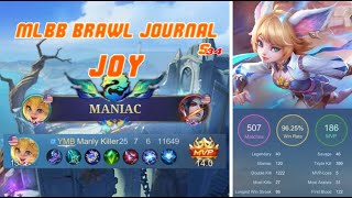 25 KILLS | 3 GAMES | Joy 10/26/2024 [MLBB BRAWL JOURNAL]