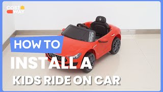 How to Install the Remote Control Maserati Licensed Kids Ride on Car | TY327432 #costway #howto