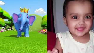 Hathi Raja Kahan Chale | हाथी राजा कहाँ चले | Cute Baby Dancing | Nursery Rhymes
