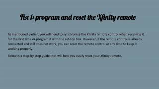 How do I reset my Xfinity xr15 remote video