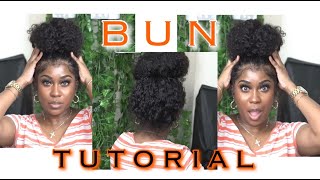 HIGH BUN TUTORIAL ON LACEFRONT WIG *HIGHLY REQUESTED* | BEAUTYFOREVER