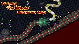 I CIRCLED THE WHOLE SLITHER.IO LOBBY | Circling the Whole Slither.io Map (Epic GamePlay) Part 8