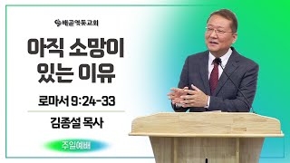 아직 소망이 있는 이유 | 배곧영동교회 주일예배(2024.12.8) | 김종설 목사