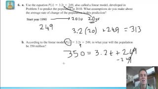 Linear models with population