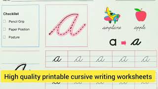 Cursive writing a to z, Download Cursive Writing Practice Worksheets pdf, Preschool worksheets