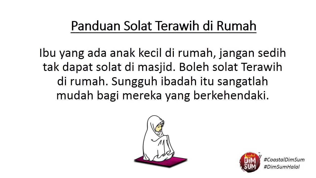 Panduan Solat Terawih Di Rumah - YouTube