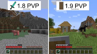 1.8 PVP vs 1.9 PVP - Minecraft Combat #Shorts