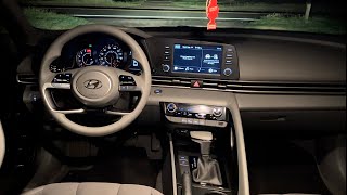 2023 Hyundai Elantra interior and Exterior Lights At Night (Walkaround)