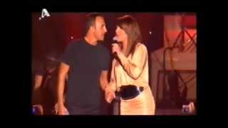 Helena Paparizou & Nikos Aliagas - Le Temps Des Fleurs (Live @ concert 2007)
