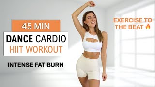 45 Min All Standing Cardio DANCE HIIT Workout | High Intense Fat Burn, No Repeat, SUPER FUN + SWEATY