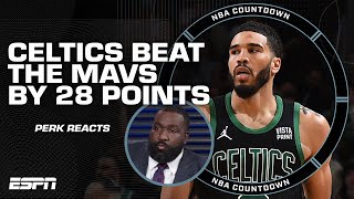 FULL REACTION to the Celtics' 28-point win over Mavericks, 10W streak | NBA Countdown