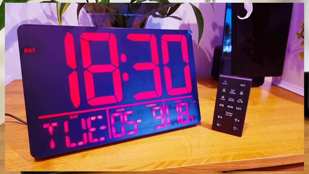New Large Led Digital Wall Clock Unboxing Setup Review Youtube