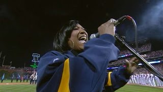 2008 WS Gm4: Patti LaBelle sings the national anthem