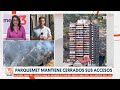 bomberos combate incendio en cerro san cristóbal