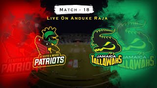 #HeroCPL2020Live  | St Kitts and Nevis Patriots vs Jamaica Tallawahs, 18th Match - Live Cricket