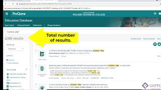 ProQuest Education database